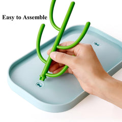 XYW bottle-drying rack holding bottles and nipples for quick air-drying.