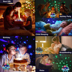 YACHANCE Night Light Projector includes built-in sound machine for soothing sounds at nap time.