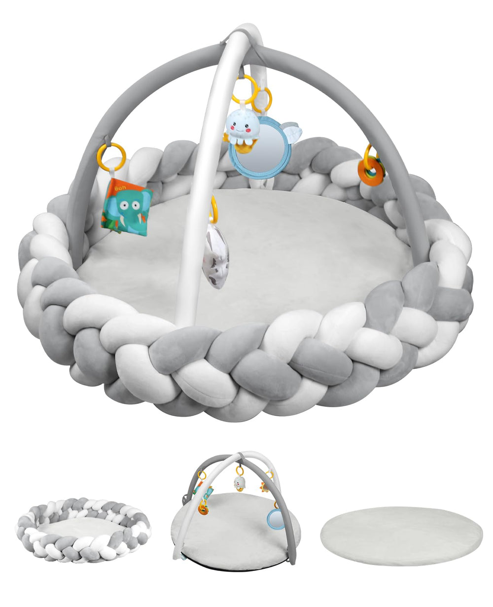 Yacul baby gym mat setup demonstrates a versatile play space for newborn exploration.