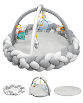 Yacul baby gym mat setup demonstrates a versatile play space for newborn exploration.