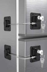 Yaekea 2-pack fridge lock with adhesive backing for tool-free installation
