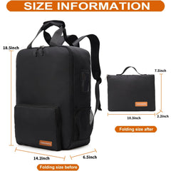 YANHUAKEKE travel bag main compartment with mesh pockets for toys and essentials.