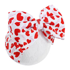 YanJie 7'' baby bow headband in pink adds cute detail to newborn photos.