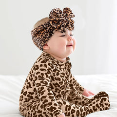 YanJie handmade baby headband with a large bow for photography sessions