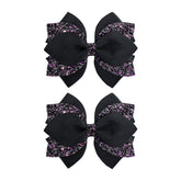 YanJie black bow clip with secure alligator clip for everyday wear