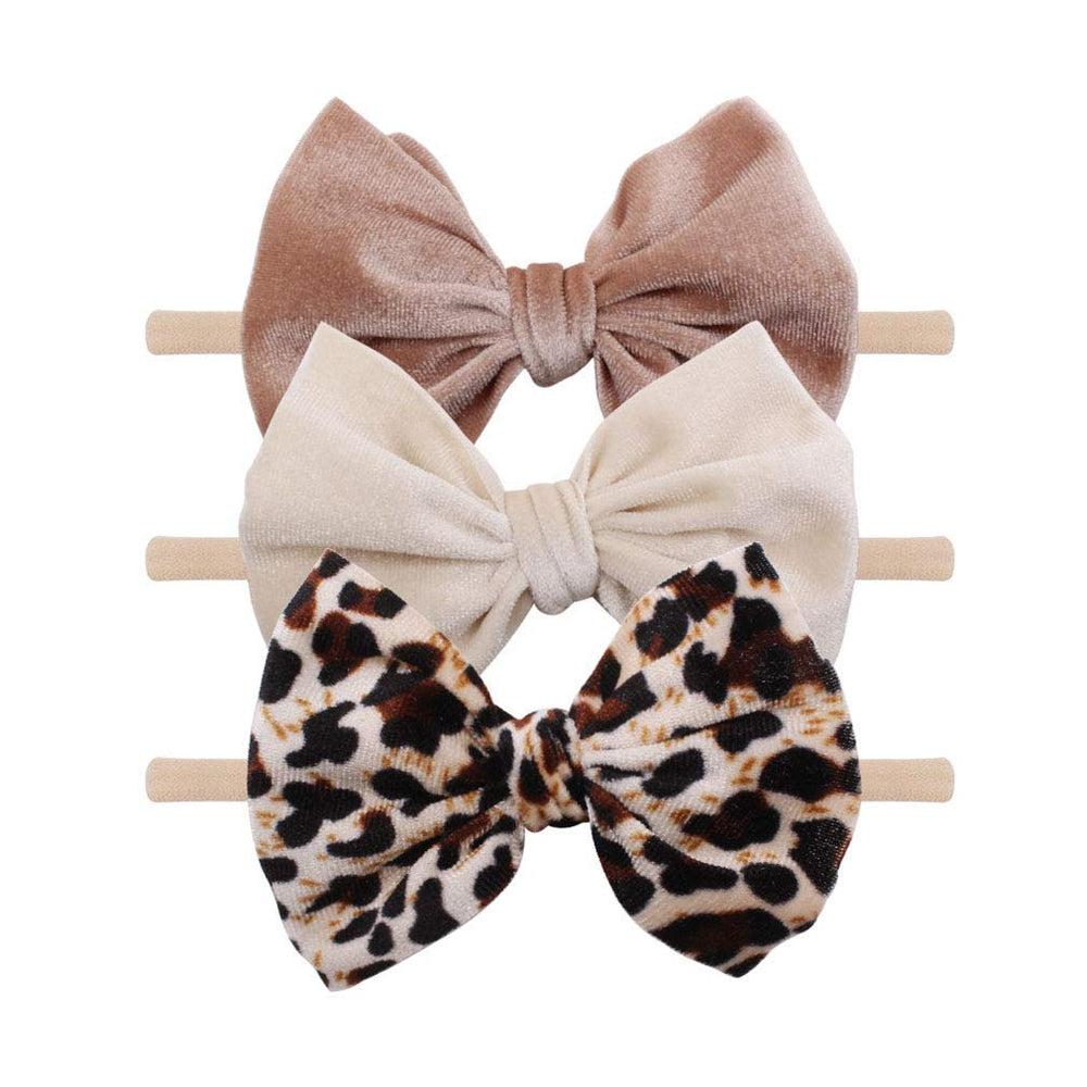 YanJie four-piece Halloween headbands set for newborns and toddlers—soft nylon, comfortable stretch.