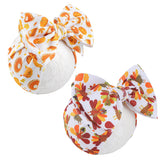 YanJie Thanksgiving turkey bow headband for festive photos and comfy fit.