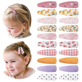 Yanwenx floral-print girl hair clip collection for toddlers with secure non-slip grip.