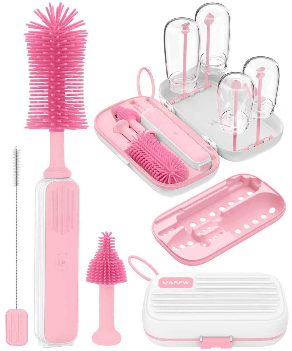 YASEW electric baby bottle brush cleaner with deep-clean action for bottles and parts