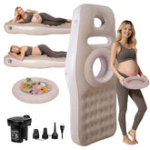 YATAOQINGJIE inflatable pregnancy pillow belly cutout supports front sleeping comfort.