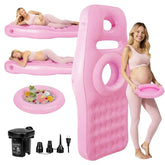 YATAOQINGJIE inflatable pregnancy pillow with belly hole for enhanced front-sleep comfort