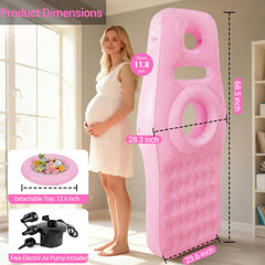 YATAOQINGJIE inflatable pregnancy pillow with head cutout for easier breathing