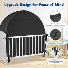 YAVIL full-size crib and pack-n-play compatibility keeps naps flexible.