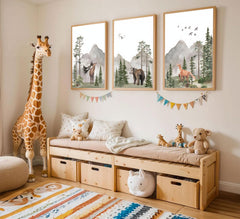 YBARTZQ fox triptych adds playful nature focus to kids' room