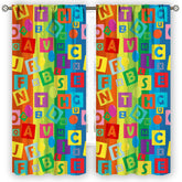 YCness kids curtains feature ABC alphabet colorful design for nursery, enhancing learning-friendly decor and gentle light control.