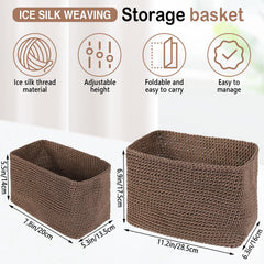 Ycsst crochet organizer medium basket ideal for embroidery floss and tools.