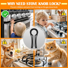 YTDSUP knob lock close-up highlights durable heat-resistant material.