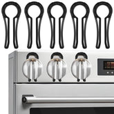 YTDSUP gas stove knob locks front view showing secure 5-pack for family kitchen safety.