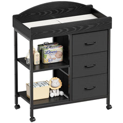 YeTom changing table dresser front view for organized nursery storage