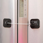 YEYA upgraded refrigerator door lock mounted on smooth surface for reliable child safety.
