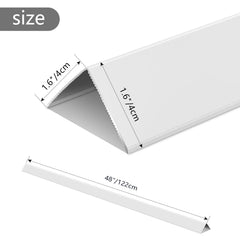 Yeaborn aluminium corner guard white 1.6x1.6x48 inch guards high traffic kitchen corners.
