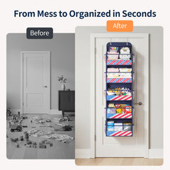 Yecaye door organizer top pockets for small items on the door organizer