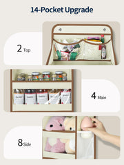 Yecaye behind-the-door storage in bedroom keeps items neatly organized.