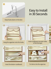 Yecaye five-tier door organizer with mesh pockets for versatile small item storage.