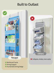 Yecaye organizer featuring mesh side pockets for small items and cables
