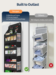 Yecaye mesh side pockets organize small items for easy grabbing