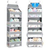 Yecaye over-the-door organizer front view with four bins for quick storage