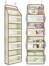 Yecaye over-door organizer beige assembled for space-saving storage behind doors.