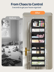 Yecaye over-the-door organizer clear PVC windows show stored items for quick access