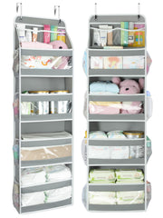 Yecaye over-door organizer front view with spacious compartments for easy access.