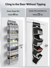 Yecaye over door organizer side pockets highlighting organized small items.
