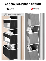 Swing-proof design keeps items secure when the door opens