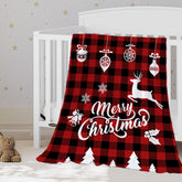 YeeJu Christmas baby throw blanket front view for cozy holiday ambiance.