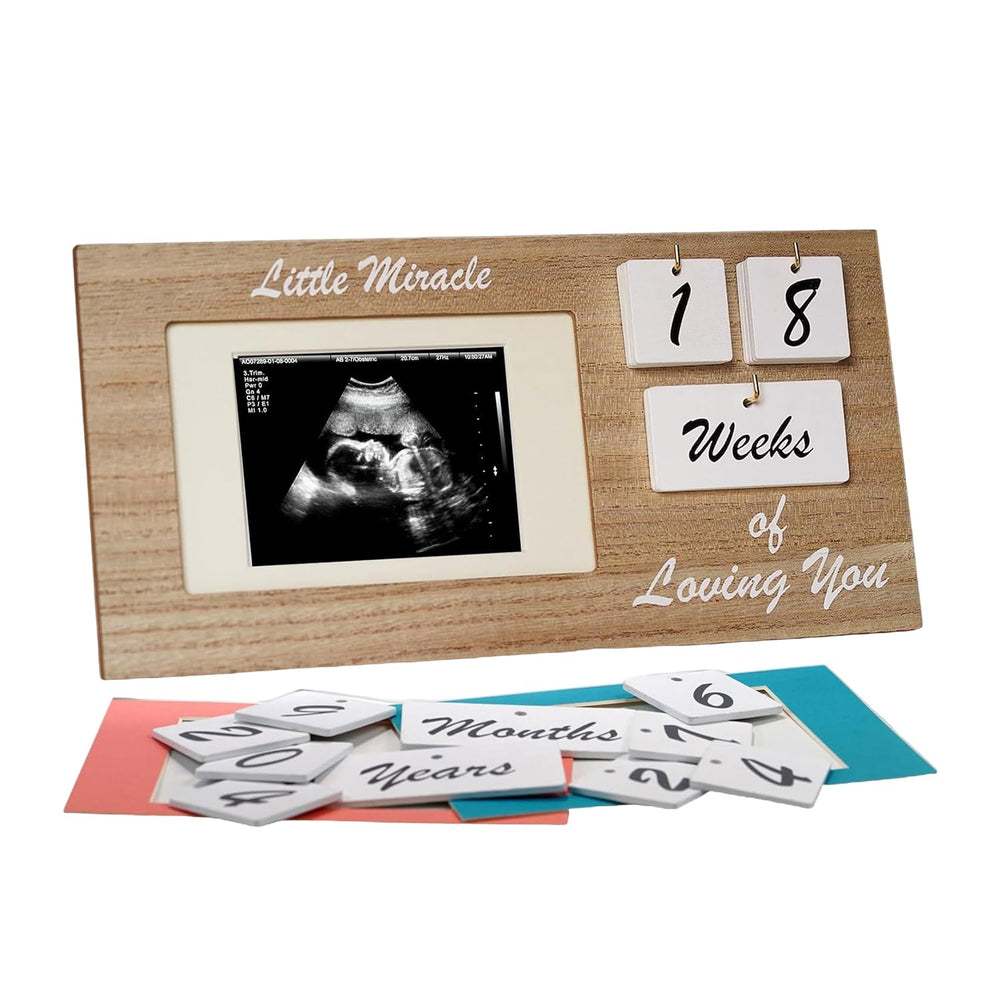 YelloIris brown ultrasound frame front view for a timeless nursery keepsake