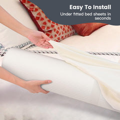 YENING foam bed rail under sheet installation demonstrates quick secure placement
