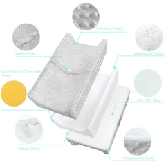 YENING mini changing pad waterproof liner keeps surface dry during changes.