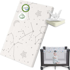 YENING pack-and-play mattress cover for a snug, breathable fit.