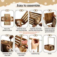 Yerliker easy-assembly baby crate with pre-drilled holes and screws