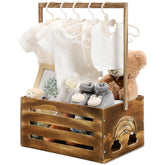 Yerliker wooden baby shower crate closet with durable paulownia wood for nursery organization
