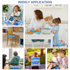 Yeroly booster seat with safety straps and non-slip base for secure seating