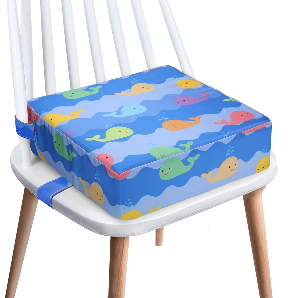 Yeroly toddler booster seat in blue enhances family dining table comfort