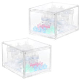 YESGIRL 2-pack clear baby bottle organizer top view keeps bottles organized and accessible.