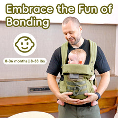 YESYBC carrier illustrating EVA lumbar support for back comfort.