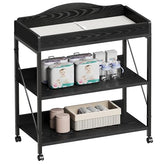 Yetom baby changing table topper offers a stable surface for diaper changes.