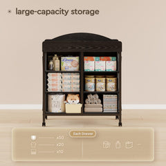 YeTom table on wheels with safety locks moves safely between rooms.