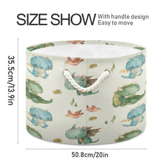 YETTASBIN large round basket filled with blankets for cozy storage.
